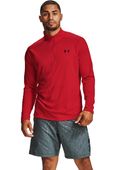 Under Armour Men's Tech 1/2 Zip Long Sleeve Pullover 1328495 602 - RED/BLACK Pocket