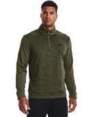 Under Armour Men's Armour Fleece Twist 1/4 Zip Jacket 1373359 390 - MARINE OD GREEN/BLACK Pocket