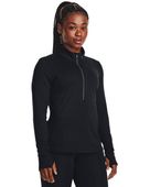 Under Armour Women's Qualifier Run 1/2 Zip Jacket 1379349 001 - BLACK Pocket