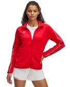 Under Armour Women's Command Warm Up Full-Zip Jacket 1383272 600 - RED/WHITE Pocket