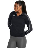 Under Armour Women's Command Warm Up 1/4 Zip Jacket 1383274 001 - BLACK/WHITE Pocket