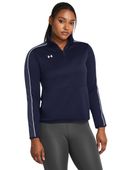 Under Armour Women's Command Warm Up 1/4 Zip Jacket 1383274 410 - MIDNIGHT NAVY/WHITE Pocket
