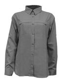 BAW Womens Long Sleeve Fishing Shirt 3001 CHARCOAL Pocket