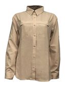 BAW Womens Long Sleeve Fishing Shirt 3001 KHAKI Pocket