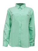 BAW Womens Long Sleeve Fishing Shirt 3001 SEA FOAM Pocket