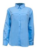 BAW Womens Long Sleeve Fishing Shirt 3001 SKY BLUE Pocket