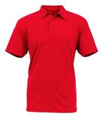 BAW Men's Spandex Solid Polo Shirt DK1000 RED Pocket