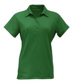 BAW Womens Spandex Solid Polo Shirt DK1001 DKGREEN Pocket