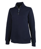 Charles River Apparel Women's Crosswind Quarter Zip Sweatshirt 5459 NAVY Pocket