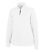 Charles River Apparel Women's Crosswind Quarter Zip Sweatshirt 5459 WHITE Pocket