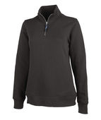 Charles River Apparel Women's Crosswind Quarter Zip Sweatshirt 5459 DARK CHARCOAL Pocket