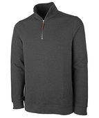 Charles River Apparel Men's Hudson Quarter Zip Pullover 9411 CHARCOAL HEATHER Pocket