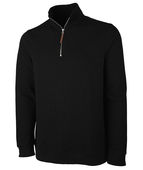 Charles River Apparel Men's Hudson Quarter Zip Pullover 9411 BLACK Pocket