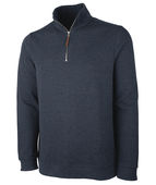 Charles River Apparel Men's Hudson Quarter Zip Pullover 9411 NAVY HEATHER Pocket