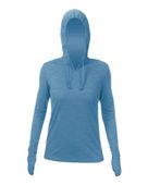 Anetik Women's Breeze Tech Hooded T-Shirt WSBRZH0 BAHAMA HEATHERED Front