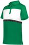 Womens 3-Button, 50+UPF Polo Shirt (Black,Carbon,Cardinal,Sky,Forest,Kelly,Maroon,Navy,White) KELLY/WHITE Pocket