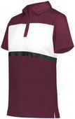 Womens 3-Button, 50+UPF Polo Shirt (Black,Carbon,Cardinal,Sky,Forest,Kelly,Maroon,Navy,White) MAROON/WHITE Pocket