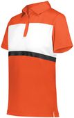 Womens 3-Button, 50+UPF Polo Shirt (Black,Carbon,Cardinal,Sky,Forest,Kelly,Maroon,Navy,White) ORANGE/WHITE Pocket