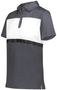 Womens 3-Button, 50+UPF Polo Shirt (Black,Carbon,Cardinal,Sky,Forest,Kelly,Maroon,Navy,White) CARBON/WHITE Pocket