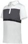 Womens 3-Button, 50+UPF Polo Shirt (Black,Carbon,Cardinal,Sky,Forest,Kelly,Maroon,Navy,White) WHITE/CARBON Pocket