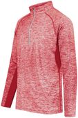 Youth  Coolcore 1/2 Zip Heather Pullover  SCARLET HEATHER Pocket