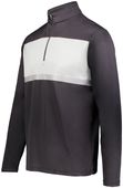 Youth Prism 1/4 Zip Pullover Warmup BLACK/WHITE Pocket