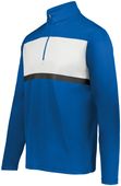 Youth Prism 1/4 Zip Pullover Warmup ROYAL/WHITE Pocket