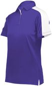 Augusta Ladies Bi-Color Vital Polo 5029 PURPLE/WHITE Pocket