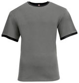 A4 Softek Ringer Tee N3518 GRAPHITE/BLACK Front