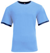 A4 Softek Ringer Tee N3518 LT BLUE/NAVY Front