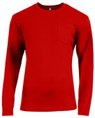 A4 Sprint Long Sleeve Pocket Tee N3521 SCARLET Front