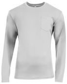 A4 Sprint Long Sleeve Pocket Tee N3521 SILVER Front