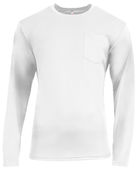 A4 Sprint Long Sleeve Pocket Tee N3521 WHITE Front