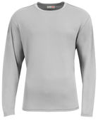 A4 Airflex Long Sleeve Crew N3532 SILVER Front