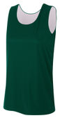 A4 Women's Sprint Jump Reversible Jersey Outside: FOREST, Inside: WHITE Front