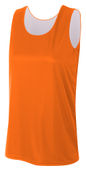 A4 Women's Sprint Jump Reversible Jersey Outside: ORANGE, Inside: WHITE Front