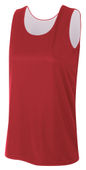 A4 Women's Sprint Jump Reversible Jersey Outside: CARDINAL, Inside: WHITE Front