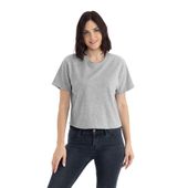 Next Level Women's Heavyweight T-Shirt 7610 HEATHER GRAY Front