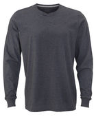 Boxercraft Essential Long Sleeve Tee BU3102 CHARCOAL HTHR Front