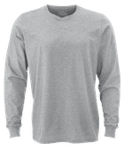 Boxercraft Essential Long Sleeve Tee BU3102 OXFORD HEATHER Front