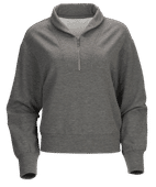 Boxercraft Ladies Dream Fleece 1/4 Zip Pullover Jacket BW5205 BLACK HEATHER Pocket