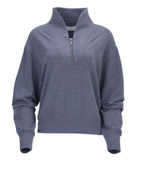Boxercraft Ladies Dream Fleece 1/4 Zip Pullover Jacket BW5205 NAVY HEATHER Pocket