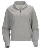 Boxercraft Ladies Dream Fleece 1/4 Zip Pullover Jacket BW5205 OXFORD HEATHER Pocket