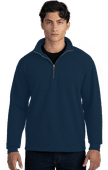 Blue Generation Adult Westport 1/4 Zip Pullover BG9305 NAVY Pocket