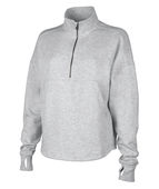 Charles River Apparel Women's Willow Half Zip Sweatshirt 5628 HEATHER GREY Pocket