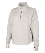 Charles River Apparel Women's Willow Half Zip Sweatshirt 5628 OATMEAL HEATHER Pocket