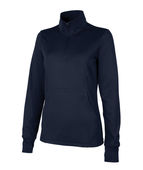 Charles River Apparel Women's Nu Fitness Quarter Zip 5684 NAVY Pocket