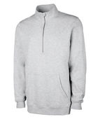 Charles River Apparel Men's Willow Half Zip Sweatshirt 9628 HEATHER GREY Pocket