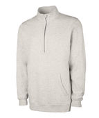 Charles River Apparel Men's Willow Half Zip Sweatshirt 9628 OATMEAL HEATHER Pocket