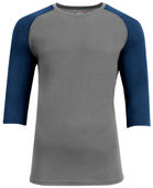 A4 Softek 3/4 Sleeve Raglan N3514 GRAPHITE NAVY Front